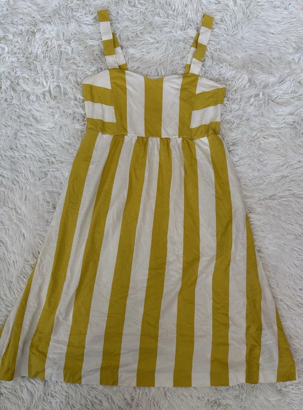 Boden 4 Petite Yellow Striped Sundress. So Pretty, Exc. Qual. **Nt Desc**